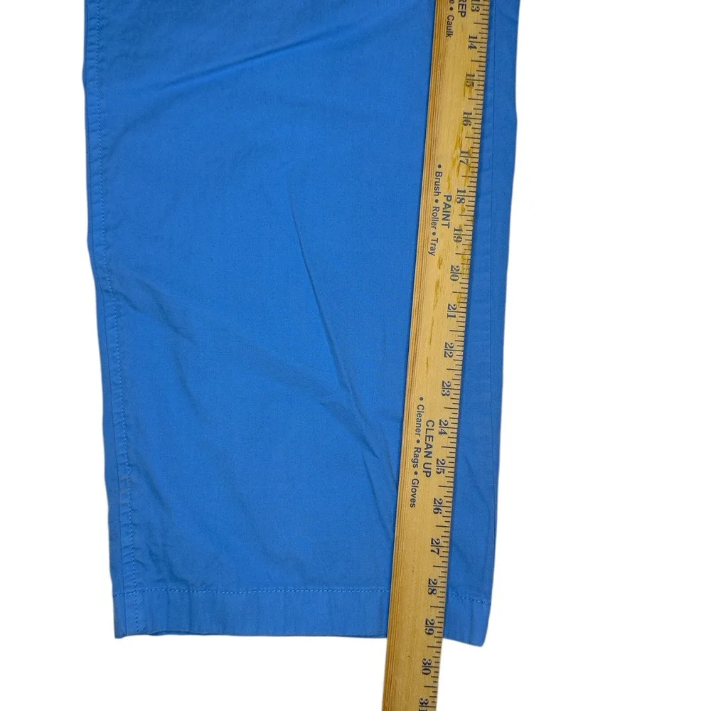 J Crew Pants Women's Size 32‎ Blue Sailor Heritage Chino Straight Leg Mid Rise